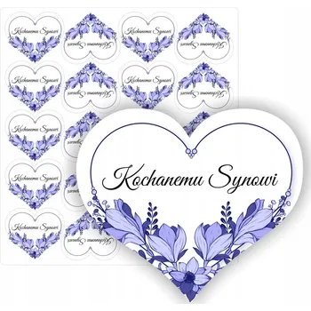 Svíčka Samolepka sada samolepek srdce na svíčky pro syna hřbitovní svíčka MILOVANÉMU SYNOVI