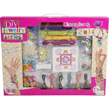 kreativní sada SADA NA VÝROBU NÁRAMKŮ korálky pro děti
