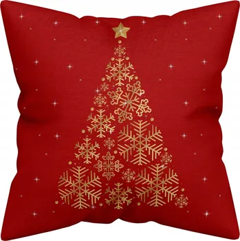 Povlak na dekorativní polštářek DEKORAČNÍ POVLEČENÍ NA POLŠTÁŘEK VÁNOČNÍ MOTIV 40x40 cm - POVLEK NA POLŠTÁŘEK S VÁNOČNÍM VZOREM DÁREK