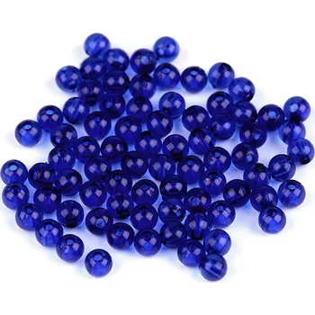 Korálek Plastové korálky Transparent Ø6 mm Varianta: 12 modrá kobaltová, Balení: 20 g