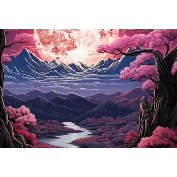 Plakát Plakát Růžová země snů bez rámu 91,5 x 61 cm