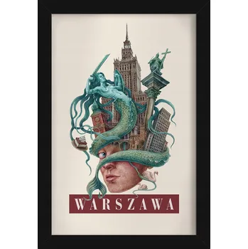 Obraz Nástěnný obraz Vintage retro styl Varšava Siréna, Sloup Zikmunda 20x30 cm