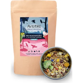 Krmivo pro ptáka AVILORE Odkaz Divočiny směs pro Velké papoušky s nízkým obsahem tuku Množství: 850 g/balení