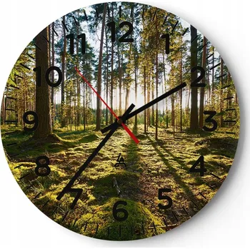 Hodiny Kuchyňské nástěnné hodiny 30x30 Krajina Moderní Skleněné hodiny do obýváku Tiché