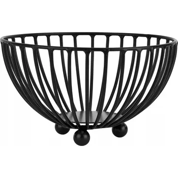 Kovový koš na ovoce černý