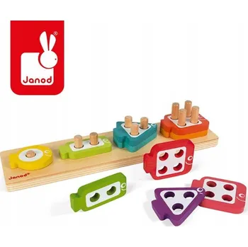 Dřevěná hračka Dřevěná pyramida Rybičky , Janod