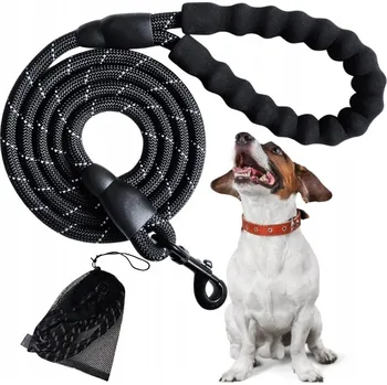 Vodítko pro psa Vodítko pro psa Lalazoo treningové vodítko černá reflexní 3 m