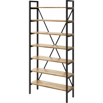 regál Regál Loft industriální na knihy dub D7-40 140 Cm