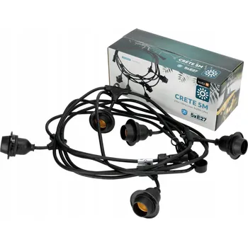 Venkovní osvětlení Světelný řetěz KOBI DESIGN 500 cm do sítě černý