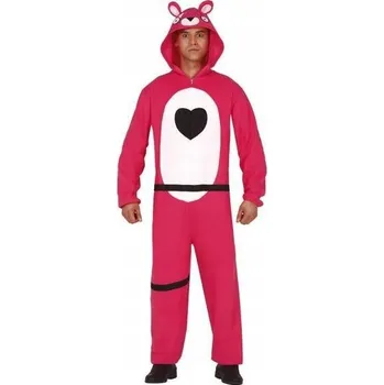 Karnevalový kostým KOSTÝM RŮŽOVÝ MEDVĚD Z HRY OVERAL MEDVÍDEK l