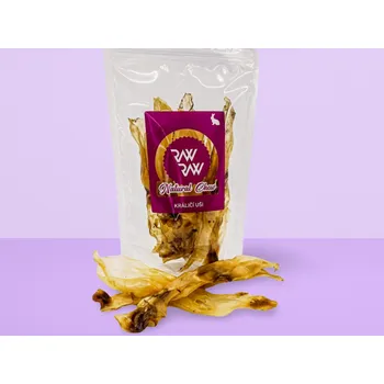 Pamlsky pro psy RAW RAW Natural Chew Králičí uši 80 g