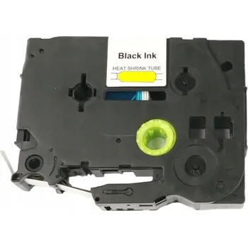 Pásek do tiskárny Smršťovací bužírka - BROTHER HSe-651 - 24 mm černá na žluté - kompatibilní