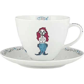 Bebok MELUZYNA šálek s podšálkem jumbo se zkoseným okrajem 450 ml | Porcelán Bogucice