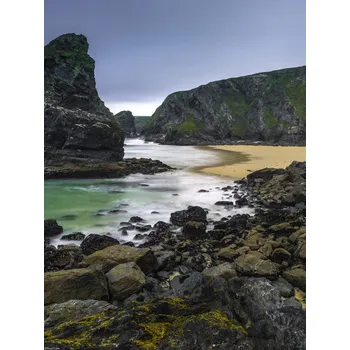 Obraz Plakát Bedruthan Steps, pláž Cornwall, bez rámu, 30 x 40 cm