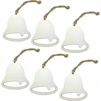 Vánoční ozdoba Dřevěná vánoční koule závěsná ozdoba na stromeček Zvonek