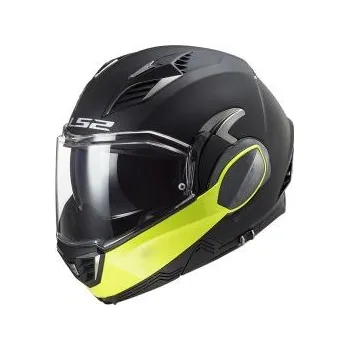 Helma na motorku Překlopná moto přilba LS2 FF900 Valiant II Hammer P/J - Black H-V Yellow, XS(53-54)