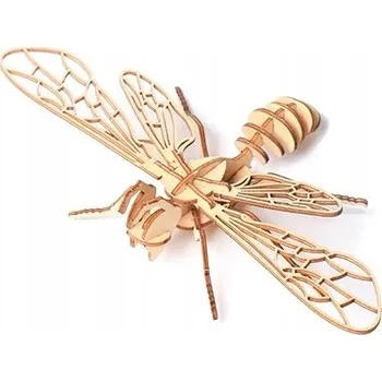 Dřevěná hračka DŘEVĚNÝ HMYZ MOUCHA, 3D PUZZLE, 24 DÍLKŮ