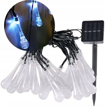 Venkovní osvětlení Světelný řetěz Elektrosalon 490 cm solární černý