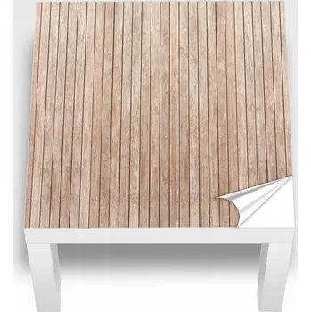 Obraz Laminovaná samolepka na STOLEK IKEA LACK 55x55 cm - Jemné dřevěné lamely