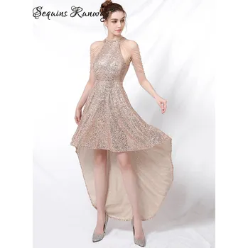 Dámské šaty Sexy dlouhé šaty na ples Sequins SQ1133 Barva: Zlatá, Velikost: M