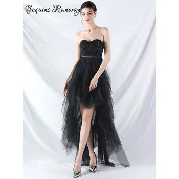 Dámské šaty Dlouhé svatební šaty Sequins SQ1157 Barva: Černá, Velikost: M