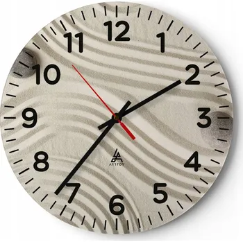 Hodiny Nástěnné hodiny do obýváku 40x40 Abstrakce Kulatý Skleněné hodiny Loft Tiché