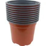 Kontejner Desch 9 cm - terakota/černá 10 ks