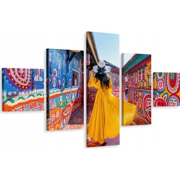 Obraz Vícedílný obraz ŽENA Barevné Malůvky 3D 250x150