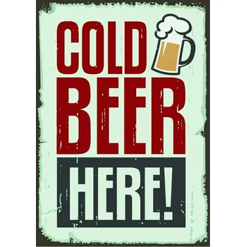 Obraz Cedule Cold Beer Here
