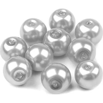 Korálek Skleněné voskové perly Ø8 mm Varianta: 18B stříbrná světlá, Balení: 500 g