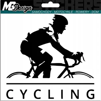 Samolepicí dekorace na vozidlo Samolepka na auto CYKLISTIKA CYKLISTA 14x15
