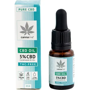 Rostlinný olej CANNALINE CBD olej 5 % – 500 mg, 10 ml