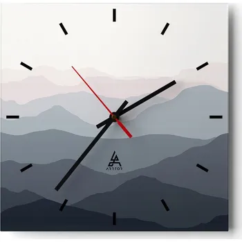 Hodiny Velké nástěnné hodiny 40x40 Abstrakce Skleněné tiché hodiny