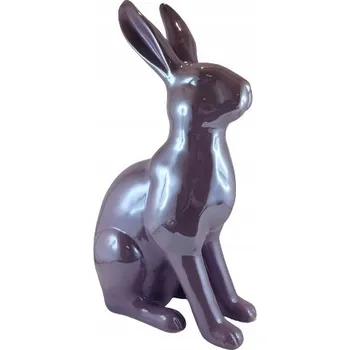 Velikonoční dekorace KERAMICKÝ ZAJÍČEK LEVANDULOVÝ PERLEŤOVÝ