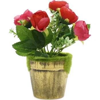 umělá květina UMĚLÉ KVĚTY V KVĚTINÁČI 20 cm RŮZNÉ
