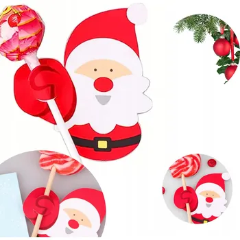 Vánoční dekorace PŘÍVĚSKY OZDOBY NA VÁNOČNÍ STROMEČEK OTVOR PRO LÍZÁTKO Mikuláš 10