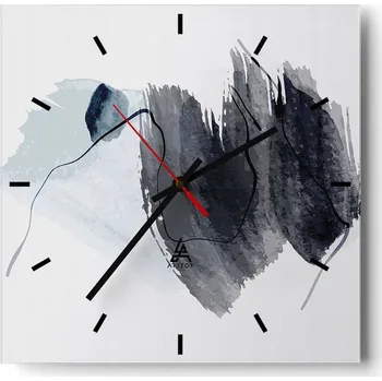 Hodiny Velké nástěnné hodiny 40x40 Abstrakce Skleněné tiché hodiny
