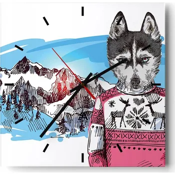 Hodiny Velké nástěnné hodiny 40x40 Abstrakce Skleněné tiché hodiny