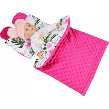 Doplněk pro panenku POVLEČENÍ PRO PANENKY DO KOČÁRKU POSTÝLKY MINKY BAVLNA SADA OBOUSTRANNÁ