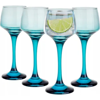 Sklenice Sklenice na vodku likéry GLASMARK , sada 4 ks, tyrkysová, Sunset Turquoise 75 Ml