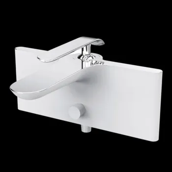 Vodovodní baterie Vanová nástěnná baterie ENGEL, bílá / chrom