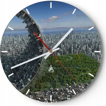 Hodiny Nástěnné hodiny do kuchyně 30x30 Abstrakce Skleněné hodiny do obýváku Tiché