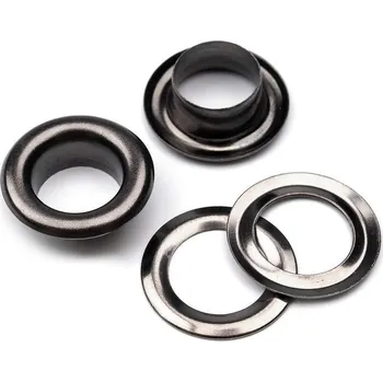 Průchodky s podložkou vnitřní Ø8 mm / vnější Ø14 mm Varianta: 3 nikl černý, Balení: 20 pár