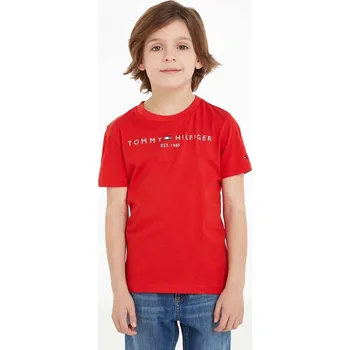 Oblečení a móda Dětské bavlněné tričko Tommy Hilfiger KS0KS00210 červená 33X, vel. 164