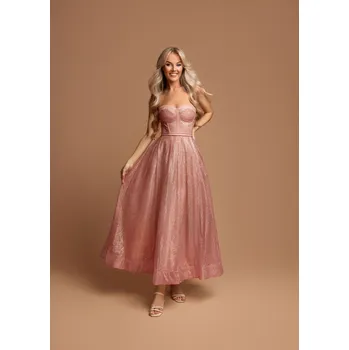 Dámské šaty Eva & Lola Eva&Lola šaty růžové společenské 2474 Velikost: M / 38 / 06 / 10