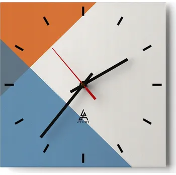 Hodiny Velké nástěnné hodiny 40x40 Abstrakce Skleněné tiché hodiny