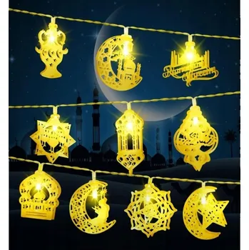 Vánoce Světelný řetěz Gcstnn 150 cm na baterie, žlutý