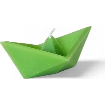 Svíčka České svíčky Lodička štěstí malá zelená