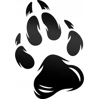 ŁAPA WILKA reflexní nálepka automobilová černá