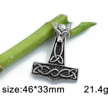 Přívěsek Thorovo kladivo - ocelový přívěsek - varianta 2